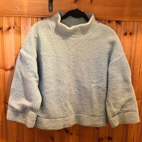 Gap Sherpa Mock Neck Pull Over Size Small - Picture 3 of 15